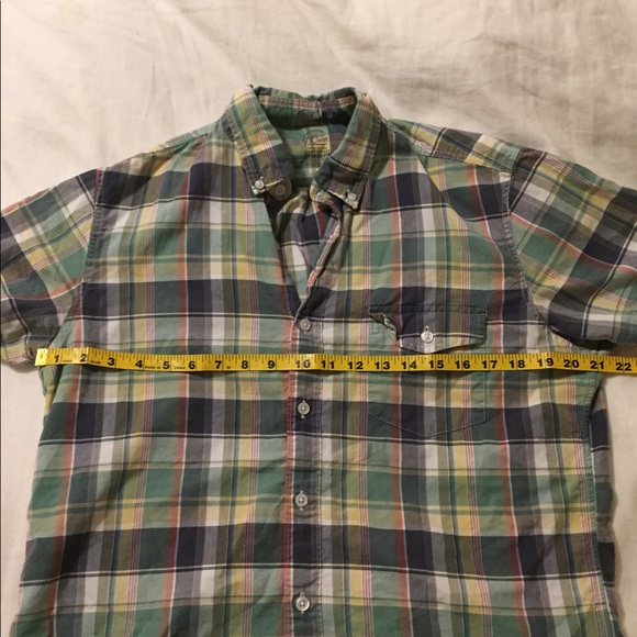 J. Crew plaid short sleeve button up, medium - Picture 4 of 6
